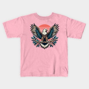 wedge-tailed eagle in flowers Kids T-Shirt